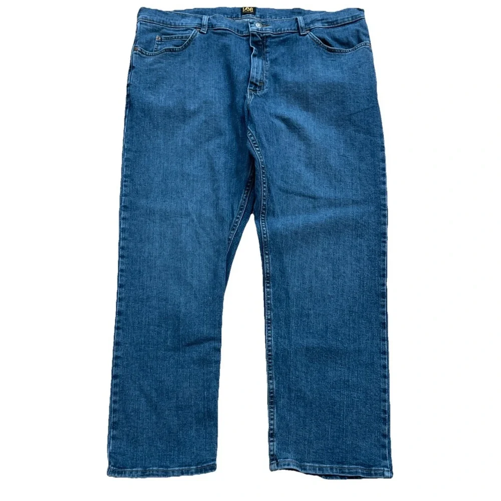 Lee Jeans Men's 42x29 Blue Relaxed Fit Straight Leg 100% Cotton Denim Pants
